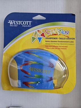 Blue Crayon Sharpener with Shavings Reservoir